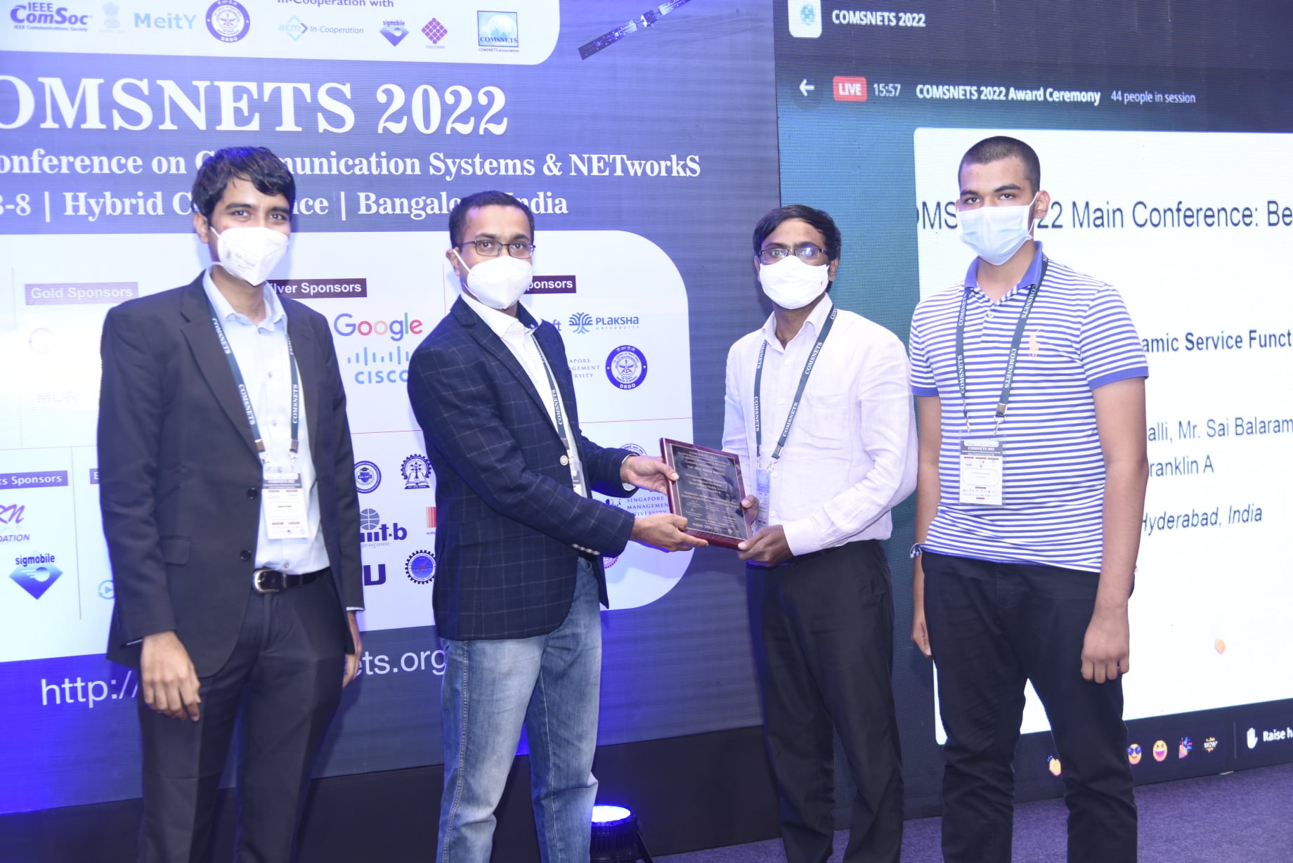 COMSNETS 2022 Best Paper Award